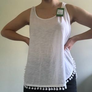COPY - Lilly Pulitzer Tank Top with Pom Pom Fringe
